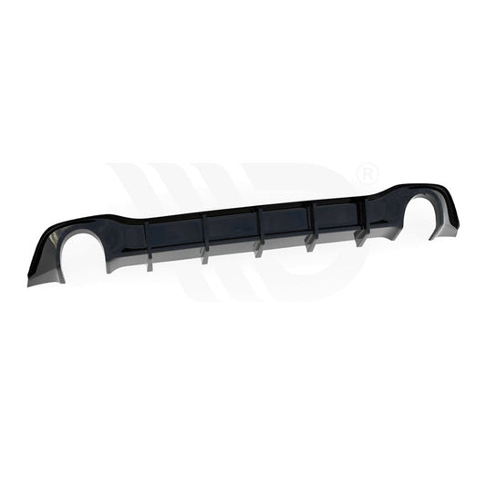 Maxton Design V2 Rear Diffuser/Valance for VW Golf 8 Mk8 R-Line 1.5 TSI (2020+) – Gloss Black Twin-Exit GTI-Look Dual Outlet Rear Lower Bumper Insert/Apron/Splitter – Fits GTI & R-Line, Cobra Sport Conversion Compatible