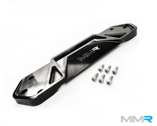 MMR Centre Tunnel Underbody Chassis Brace for MINI F56 F55 F54 (2013+)  Billet Aluminium, Gloss Black  Fits Cooper, Cooper S, JCW