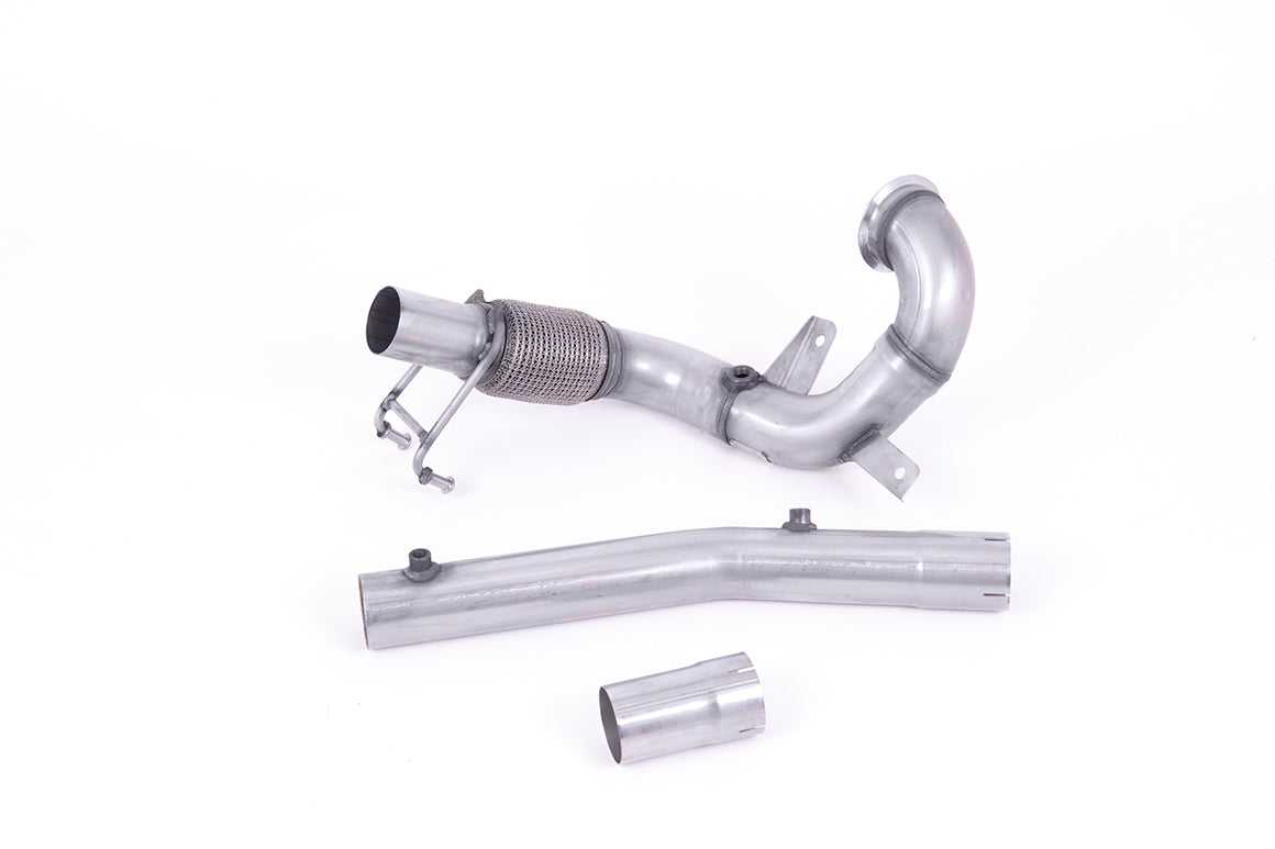 Milltek Sport 70mm Non-Resonated Large-Bore Downpipe, De-Cat & GPF/OPF Bypass for Audi A1 40 TFSI (MK2 GB) & VW Polo GTI 2.0 TSI (MK6 AW) - SSXVW561