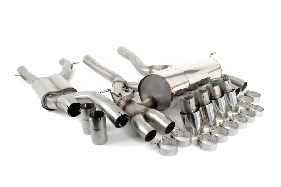 Milltek Sport OPF/GPF-Back Valved Exhaust for BMW M3/M4 F80 F82 F83 (2018+) | S55 F8x Switchable Rear Section/Axle-Back | EC Approved or Race | GT-90 90mm Tailpipes | Saloon, Coupe, Convertible, Competition