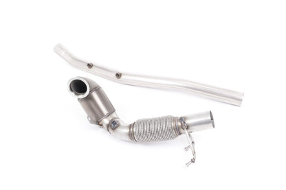 Milltek Large Bore 3in (76.2mm) Downpipe + 200 Cell Race Hi-Flow Sports Cat (GPF/OPF) for Milltek Cat-Back - VW Golf R Mk7.5, Audi S3 8V.2, SEAT Cupra 300 - Cast, Stage 2 Required - SSXVW515