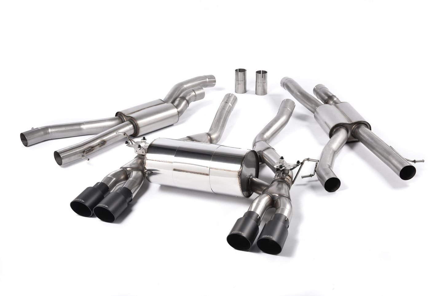 Milltek Sport Cat-Back (Catback) / Rear Section Performance Exhaust System for BMW M3 F80 & M4 F82 F83 (S55) | ECE Type Approved Road Legal or Race | 70mm Bore | Polished, Cerakote Black or Titanium Tips | Back Box Upgrade UK