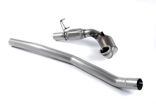 Milltek Sport 3"/76mm Large-Bore Downpipe with 200 CPSI Hi-Flow Sports Cat for Volkswagen Golf GTI Mk7/Mk7.5 (Non-OPF) - Fits Milltek Cat-Back - EC Approved, Stage 2 Ready - Also fits SEAT Leon Cupra 280/290/300 - SSXVW283