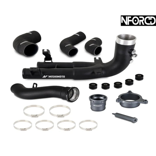 Mishimoto BMW G8X S58 Charge Pipes / Boost Pipes Kit for M2 G87, M3 G80, M4 G82/G83 (2021+) - Intercooler & Turbo Outlet Hard Pipe Upgrade | Cast Aluminium + Reinforced Silicone, High-Flow, Direct Fit, Lifetime Warranty