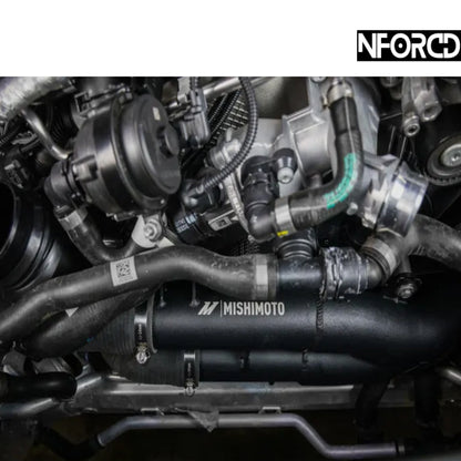 Mishimoto BMW G8X S58 Charge Pipes / Boost Pipes Kit for M2 G87, M3 G80, M4 G82/G83 (2021+) - Intercooler & Turbo Outlet Hard Pipe Upgrade | Cast Aluminium + Reinforced Silicone, High-Flow, Direct Fit, Lifetime Warranty