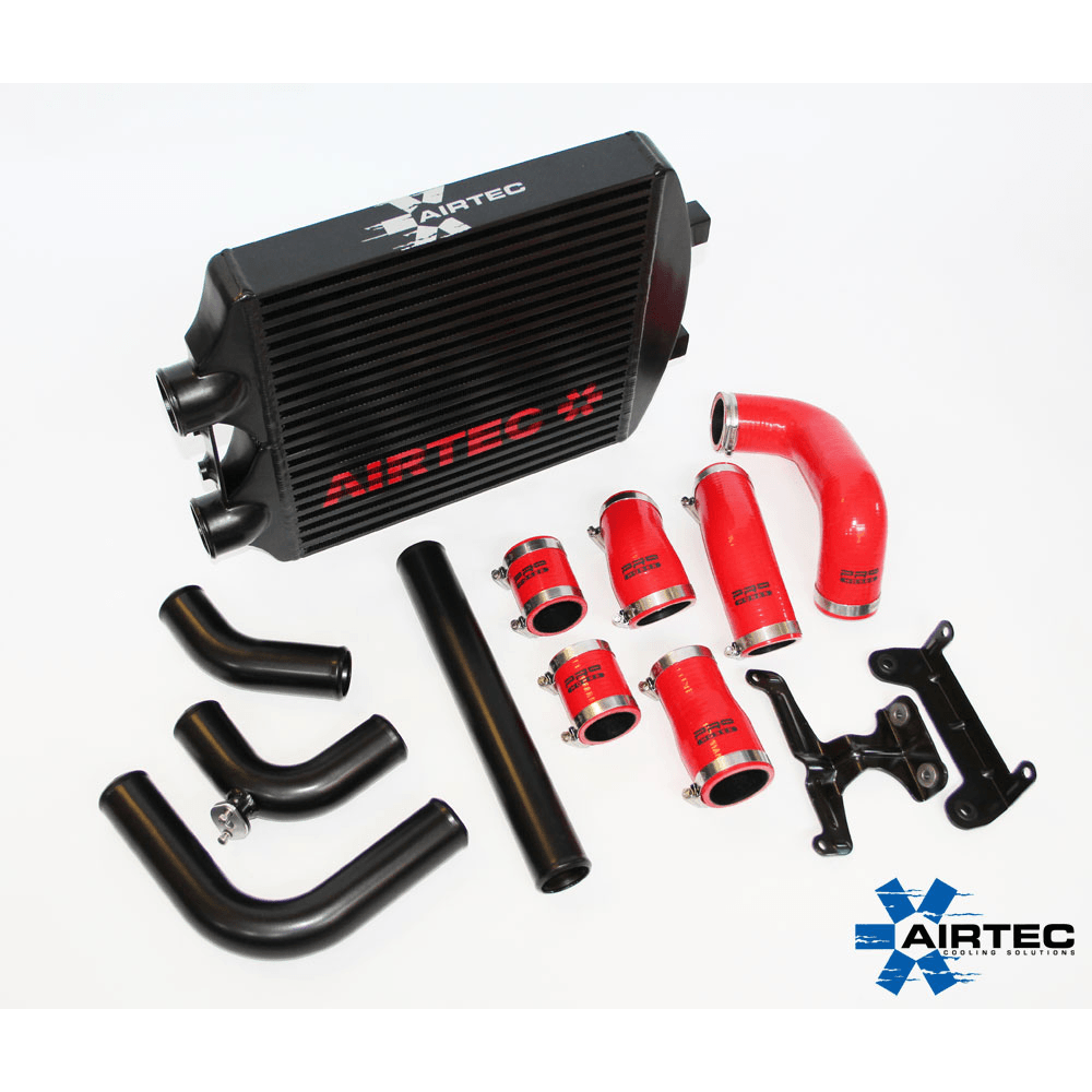 AIRTEC FMIC Intercooler & Boost Pipe Kit for 1.9 TDI PD130 – Skoda Fabia vRS Mk1 (6Y), SEAT Ibiza Mk4 (6L), VW Polo 9N – 60mm Bar-and-Plate Core | Seat Sport Style Front Mount Charge Cooler | Satin Black | VAG Diesel Hard Pipe Upgrade | 3-Year Warranty