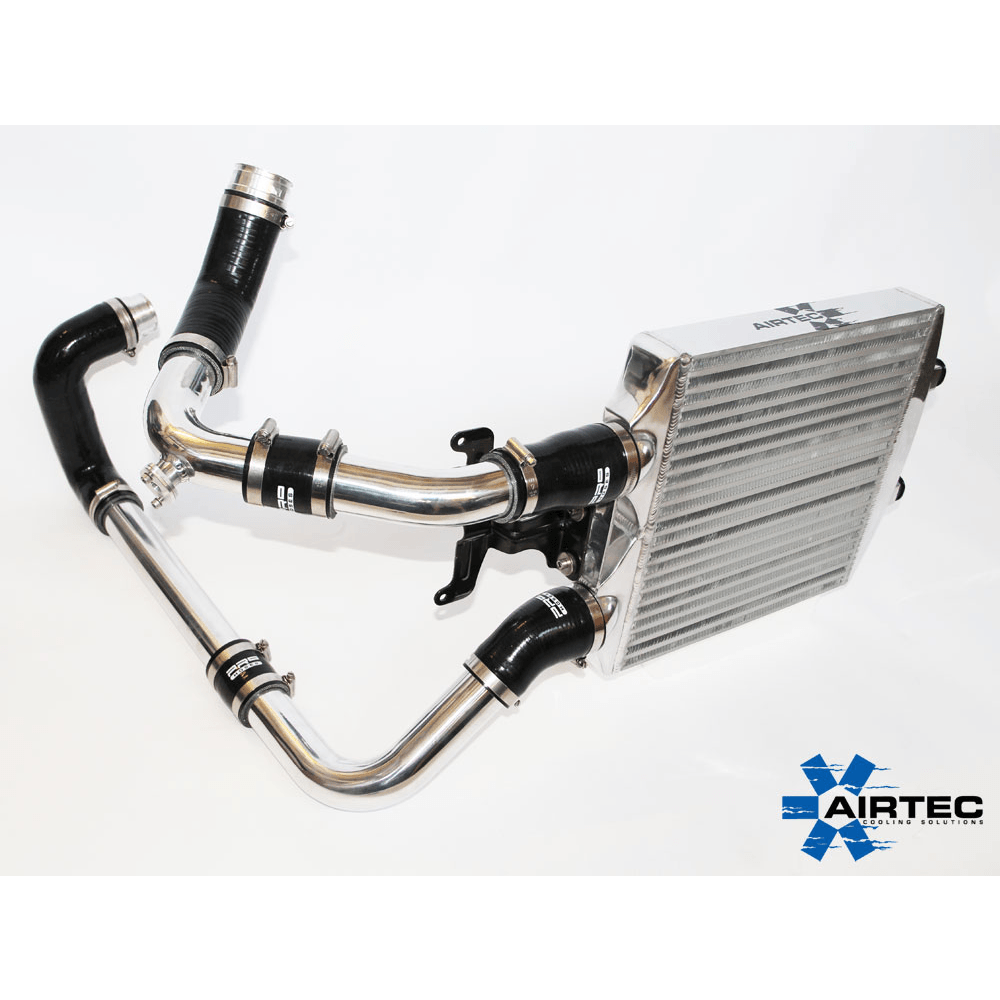 AIRTEC FMIC Intercooler & Boost Pipe Kit for 1.9 TDI PD130 – Skoda Fabia vRS Mk1 (6Y), SEAT Ibiza Mk4 (6L), VW Polo 9N – 60mm Bar-and-Plate Core | Seat Sport Style Front Mount Charge Cooler | Satin Black | VAG Diesel Hard Pipe Upgrade | 3-Year Warranty