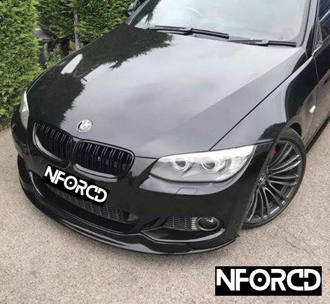 Gloss Black Front Splitter Lip for BMW 3 Series E92 E93 M Sport LCI Facelift (2010-2013) - Front Bumper Lip/Chin Spoiler/Valance Lower Extension - Coupe & Convertible - ABS Aero - UK Made