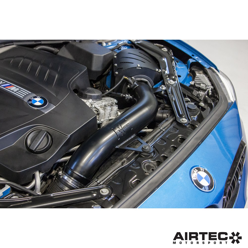AIRTEC Motorsport N55 Cold Air Intake / Induction Kit / Intake System for BMW M135i M235i 335i 435i M2 (F20 F21 F22 F23 F30 F31 F34 F32 F33 F36 F87) – Open Cone Heat Shield, Performance Filter, Direct Fit 2011–2017