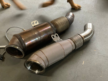 Osprey Performance BMW B58 Decat/Catless Downpipe (Cat Delete) with OEM-Style Heat Shield - Stainless