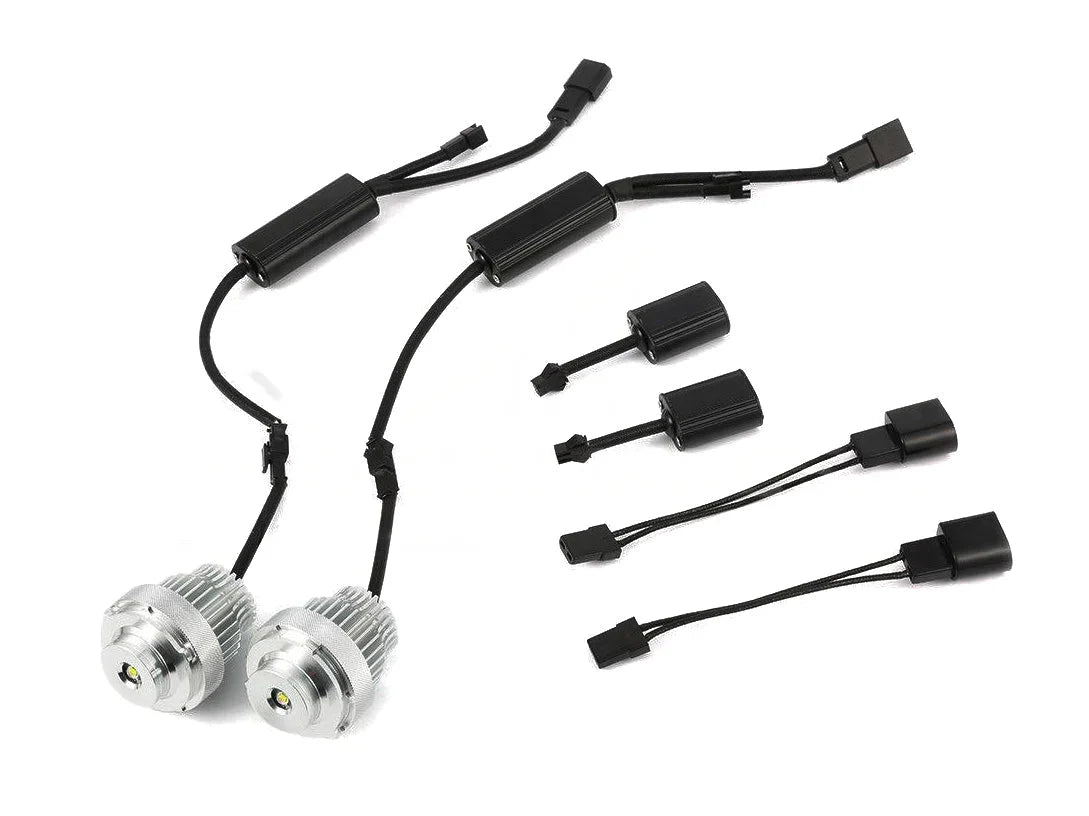 Owl LED Angel Eyes Halo Ring Bulbs for BMW 5 Series E60 E61 LCI 2007-2009 (Halogen) – White Corona Ring DRL Upgrade Modules, Plug & Play, CANBUS Error-Free, No Coding, 20W Pair – Saloon/Touring, Non-Xenon