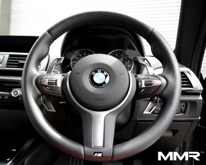 BMW E & F Series Paddle Shifters - Billet Aluminium Extended Replacement Gear Shift Paddles | CNC T-6061 | Fits M Performance Steering Wheel (Gen 1 & Gen 2) | Titanium Silver or Dark Anthracite Grey