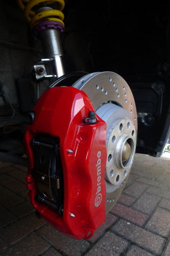 Vagbremtechnic Front Caliper Upgrade Kit with 4 Piston Brembo Calipers - M3 E46