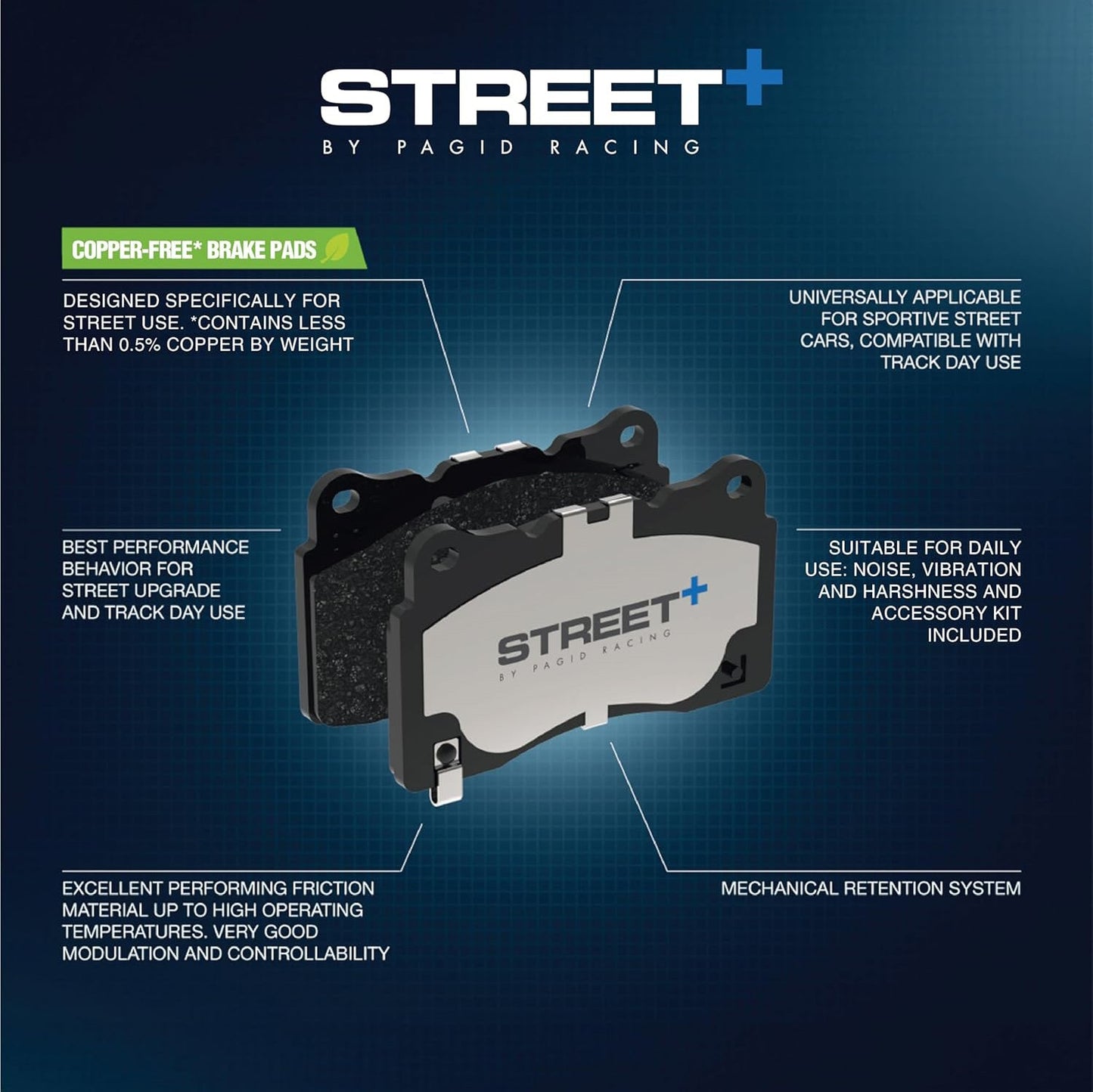 Pagid Street+ Rear Brake Pads For BMW G8X M Vehicles (G87 M2, G80 M3 & G82 M4)