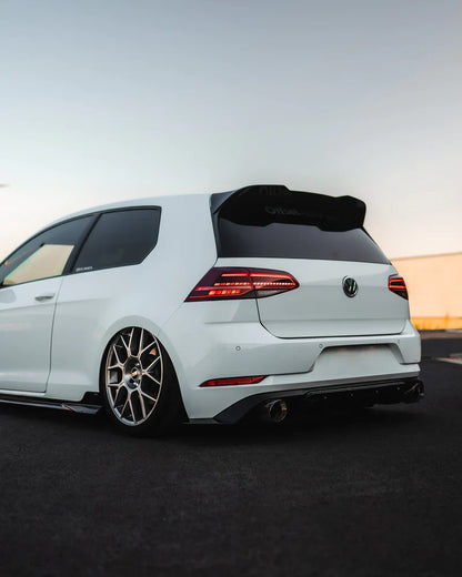 VW GOLF, GOLF GTI & GOLF R MK7 / MK7.5 EVO-1 GLOSS BLACK REAR SPOILER BY ZAERO (2013-2020)
