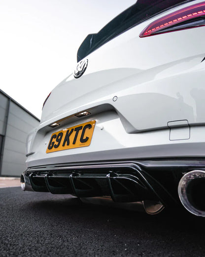 VW GOLF GTI MK7.5 EVO-1 GLOSS BLACK REAR DIFFUSER BY ZAERO (2017-2020)