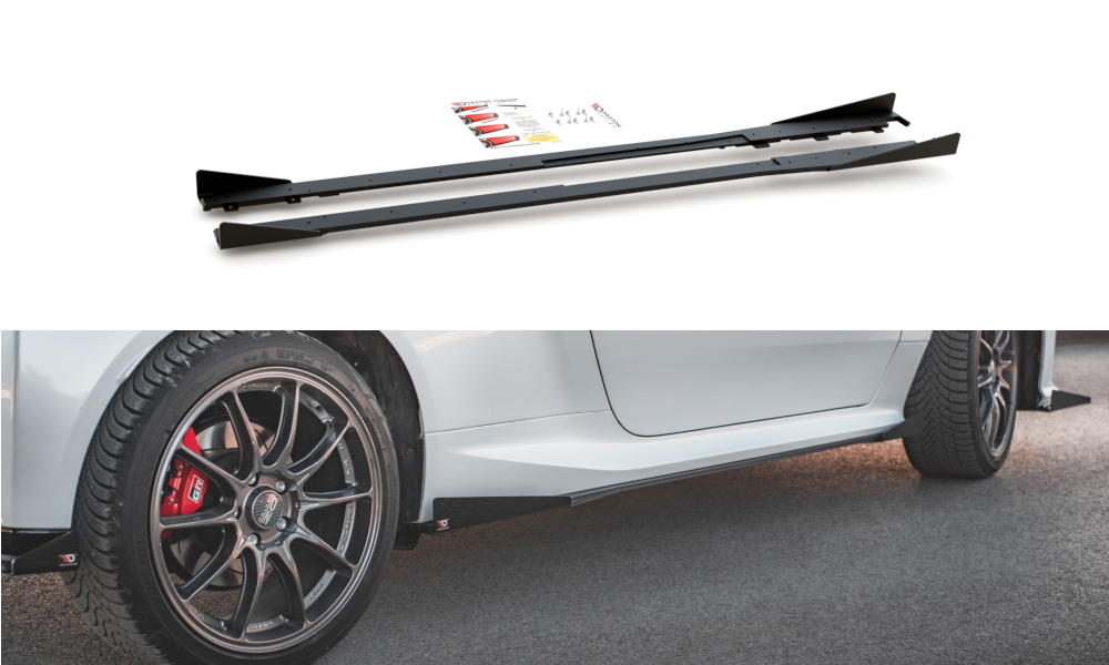 Maxton Design - STREET PRO SIDE SKIRTS DIFFUSERS + FLAPS TOYOTA GR YARIS MK4