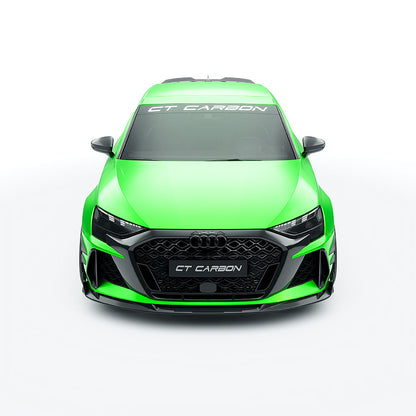 Audi RS3/RS 3 8Y FL Sportback (2025+) Full Carbon Fibre/Carbon Fiber Body & Aero Kit – Front Splitter, Side Skirts, Roof Wing Spoiler, Rear Diffuser – CT Design OEM+ Hatchback Styling Pack