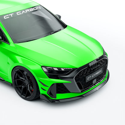 Audi RS3/RS 3 8Y FL Sportback (2025+) Full Carbon Fibre/Carbon Fiber Body & Aero Kit – Front Splitter, Side Skirts, Roof Wing Spoiler, Rear Diffuser – CT Design OEM+ Hatchback Styling Pack