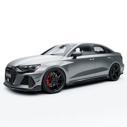 Audi RS3 8Y Facelift Saloon/Sedan Full Carbon Fibre Body Kit – Front Lip Splitter, Side Skirts, Rear Diffuser/Valance, Roof Spoiler, Boot/Trunk Lip – Pre-Preg Dry Carbon Aero Styling Pack 2024+ | CT Design