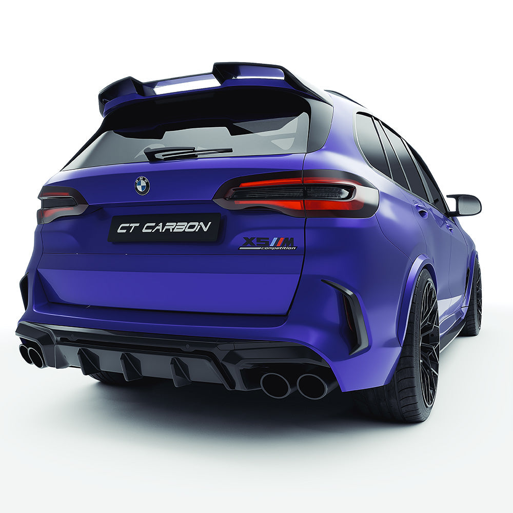 BMW X5 M F95 2019-2022 Pre-LCI Carbon Fibre Body Kit | CT Design by CT Carbon | Full Aero Kit: Front Lip Splitter, Side Skirts, Rear Diffuser, Roof Spoiler, Rear Bumper Trim | X5M Pre-Facelift Carbon Fiber Styling Upgrade UK | SUV Performance Aero Package