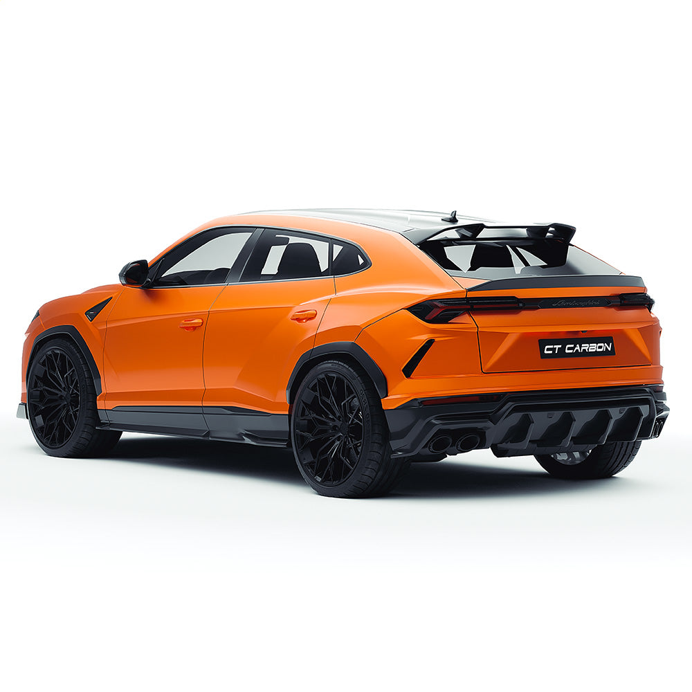 Lamborghini Urus 2018+ Dry Carbon Fibre/Fiber Body Kit – CT Design V2 Aero Kit: Front Lip, Side Skirts, Rear Diffuser, Tailgate Spoiler, Roof Wing | Aftermarket Styling for Urus S & Performante
