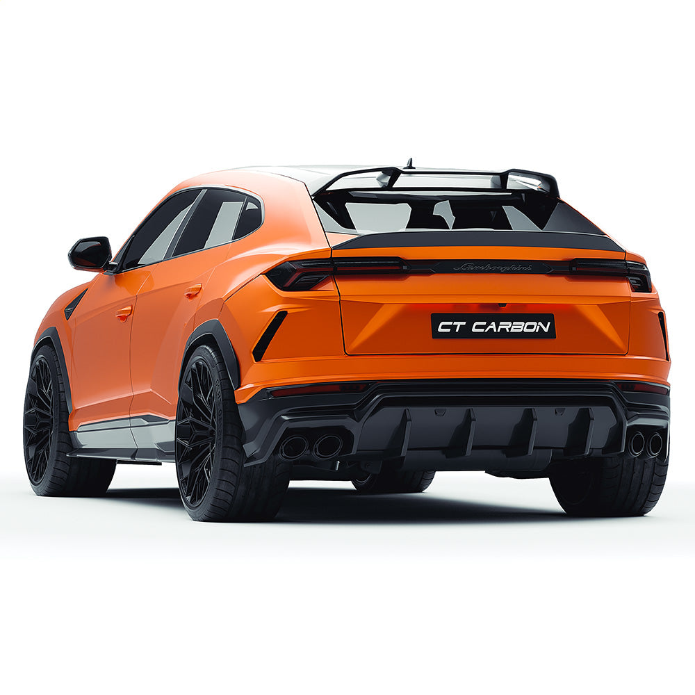 Lamborghini Urus 2018+ Dry Carbon Fibre/Fiber Body Kit – CT Design V2 Aero Kit: Front Lip, Side Skirts, Rear Diffuser, Tailgate Spoiler, Roof Wing | Aftermarket Styling for Urus S & Performante