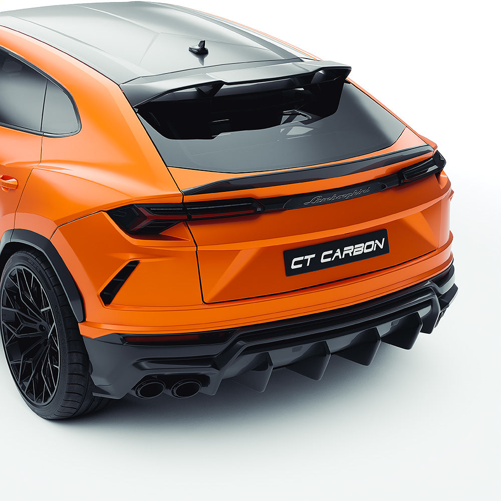 Lamborghini Urus 2018+ Dry Carbon Fibre/Fiber Body Kit – CT Design V2 Aero Kit: Front Lip, Side Skirts, Rear Diffuser, Tailgate Spoiler, Roof Wing | Aftermarket Styling for Urus S & Performante