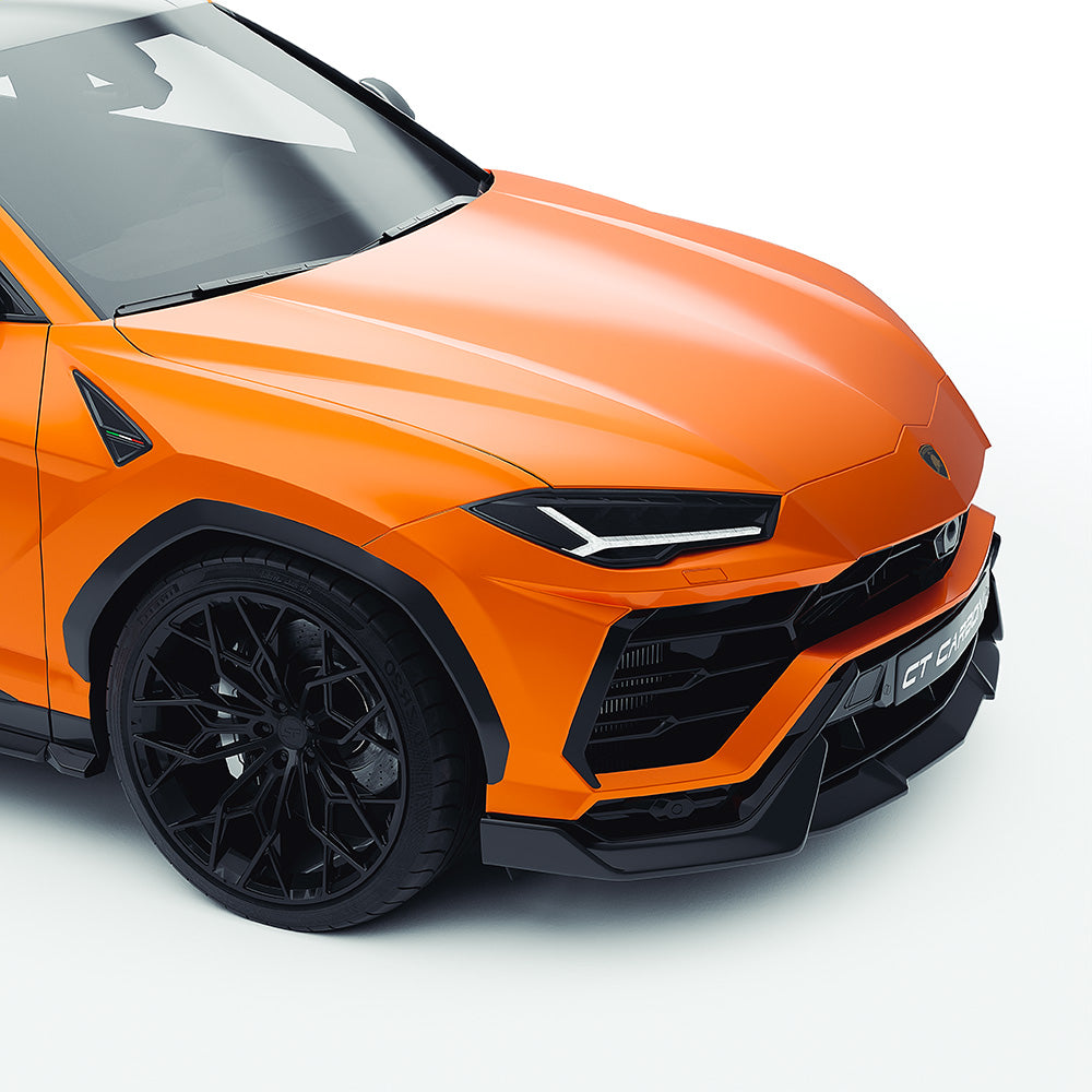 Lamborghini Urus 2018+ Dry Carbon Fibre/Fiber Body Kit – CT Design V2 Aero Kit: Front Lip, Side Skirts, Rear Diffuser, Tailgate Spoiler, Roof Wing | Aftermarket Styling for Urus S & Performante
