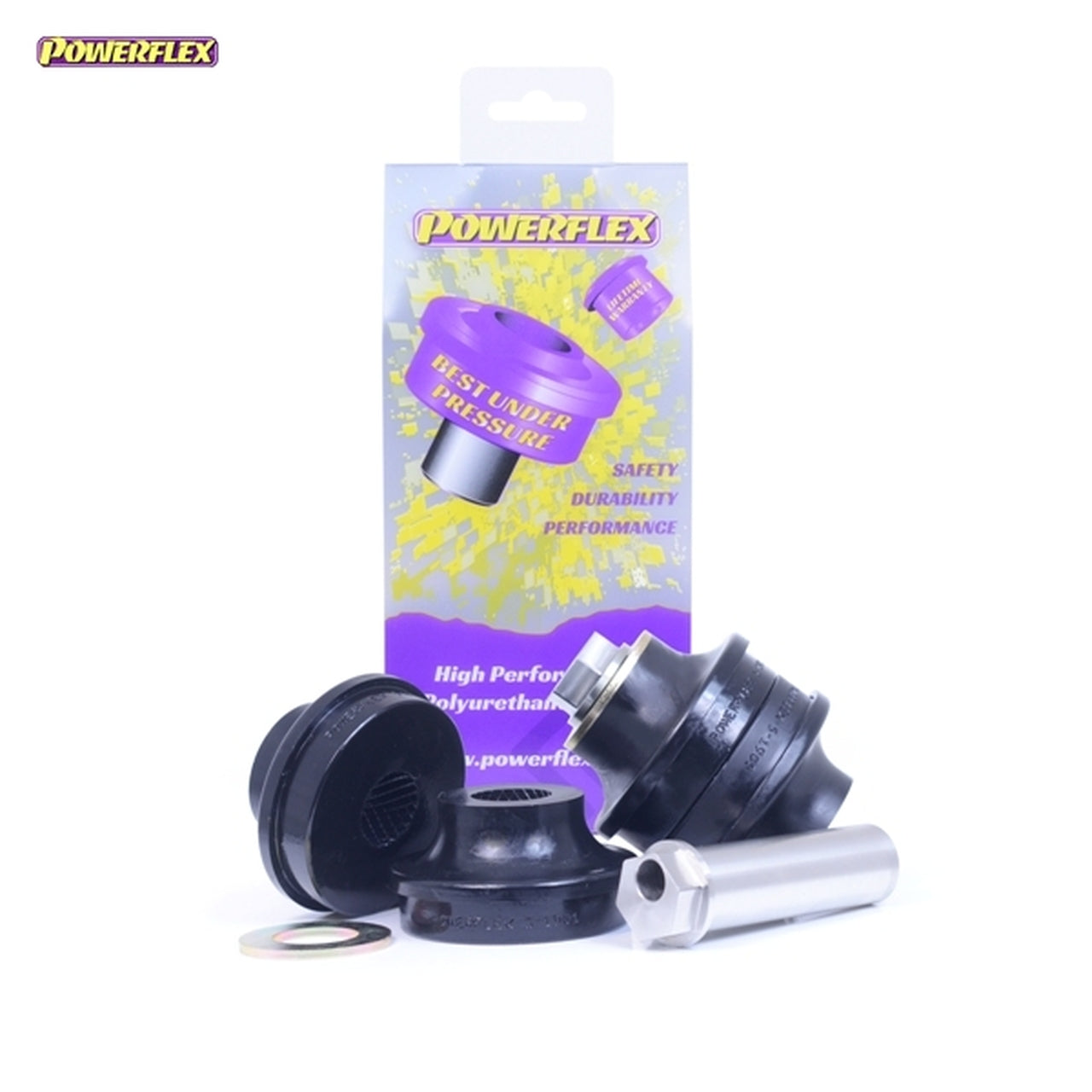 Powerflex PFF5-1901G Caster Correction Adjustable Bush Kit - Front Lower Control Arm Rear/Radius Arm to Chassis Poly Bushes (Pair) for BMW F-Series F20 F21 F22 F23 F30 F31 F32 F33 F34 F36 1 2 3 4 Series - Tension Strut/Thrust Arm/Wishbone - Road Series
