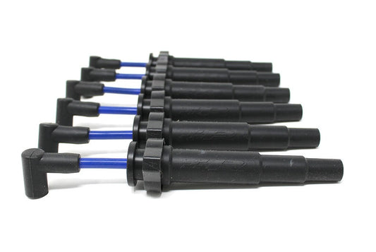 Precision Raceworks PR002 BMW N54 Spark Plug Wires 6pc - Ignition Leads/HT Leads Upgrade for E-Series 1M, 135i, 335i, Z4 35i (E82 E88 E90 E91 E92 E93 E89) Direct-Fit Replacement Ignition Cables Coil Wires Plug Leads Set (6 Pack)