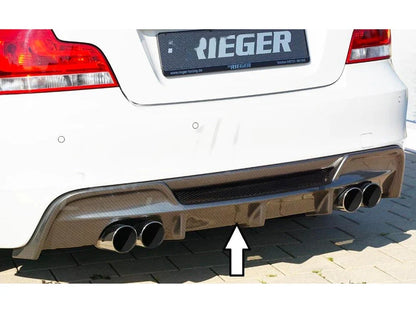 Rieger Rear Quad Diffuser for BMW 1 Series E82/E88 (Coupe & Convertible) - M-Technic/M Sport Rear Bumper - Fits 118i 120i 128i 135i - 4x80mm Quad Exhaust
