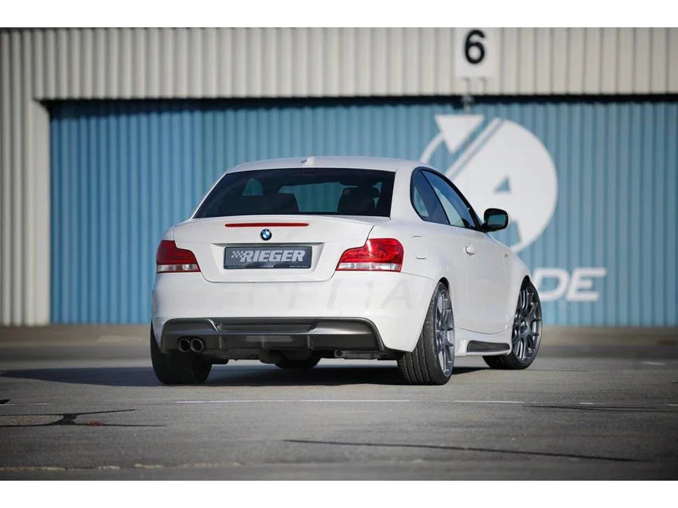 Rieger Rear Quad Diffuser for BMW 1 Series E82/E88 (Coupe & Convertible) - M-Technic/M Sport Rear Bumper - Fits 118i 120i 128i 135i - 4x80mm Quad Exhaust