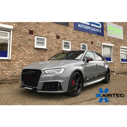 AIRTEC Intercooler Upgrade for Audi RS3 8V  Front Mount 100mm Core FMIC Kit, Pro-Series Black, Direct Fit, No Cutting