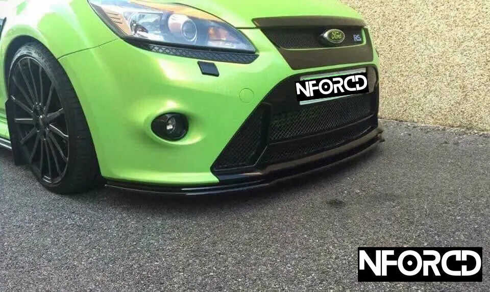 Ford Focus RS Mk2/MK2 Front Splitter Gloss Black – Front Lip Spoiler, Bumper Lip, Chin Spoiler – ABS Lower Valance Aero Lip / Front Bumper Extension – UK Made (2009–2011) KSB Styling