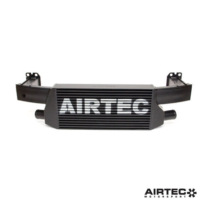 AIRTEC Motorsport Front Mount Intercooler / Charge Cooler Kit for Audi RSQ3 8U (RS Q3 2.5 TFSI, 2013-2018) - Pro-Series 90mm Single Pass Bar & Plate Core, Black - Direct Fit FMIC Upgrade with Integrated Crash Bar - Uprated Stage 1/2 Cooling
