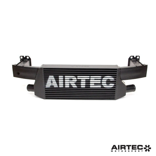 AIRTEC Motorsport Front Mount Intercooler / Charge Cooler Kit for Audi RSQ3 8U (RS Q3 2.5 TFSI, 2013-2018) - Pro-Series 90mm Single Pass Bar & Plate Core, Black - Direct Fit FMIC Upgrade with Integrated Crash Bar - Uprated Stage 1/2 Cooling