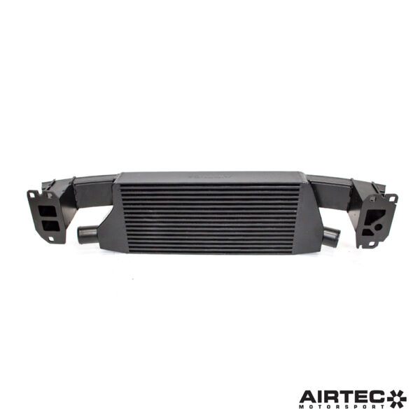 AIRTEC Motorsport Front Mount Intercooler / Charge Cooler Kit for Audi RSQ3 8U (RS Q3 2.5 TFSI, 2013-2018) - Pro-Series 90mm Single Pass Bar & Plate Core, Black - Direct Fit FMIC Upgrade with Integrated Crash Bar - Uprated Stage 1/2 Cooling