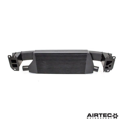 AIRTEC Motorsport Front Mount Intercooler / Charge Cooler Kit for Audi RSQ3 8U (RS Q3 2.5 TFSI, 2013-2018) - Pro-Series 90mm Single Pass Bar & Plate Core, Black - Direct Fit FMIC Upgrade with Integrated Crash Bar - Uprated Stage 1/2 Cooling