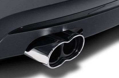 Genuine AC Schnitzer Racing Twin/Dual Exit Chrome Exhaust Tip Tailpipe Finisher for BMW 1 Series E81/E87 116i 118i 120i (Petrol) from 03/2007 - Rear Silencer/Muffler Backbox Trim OEM Plus