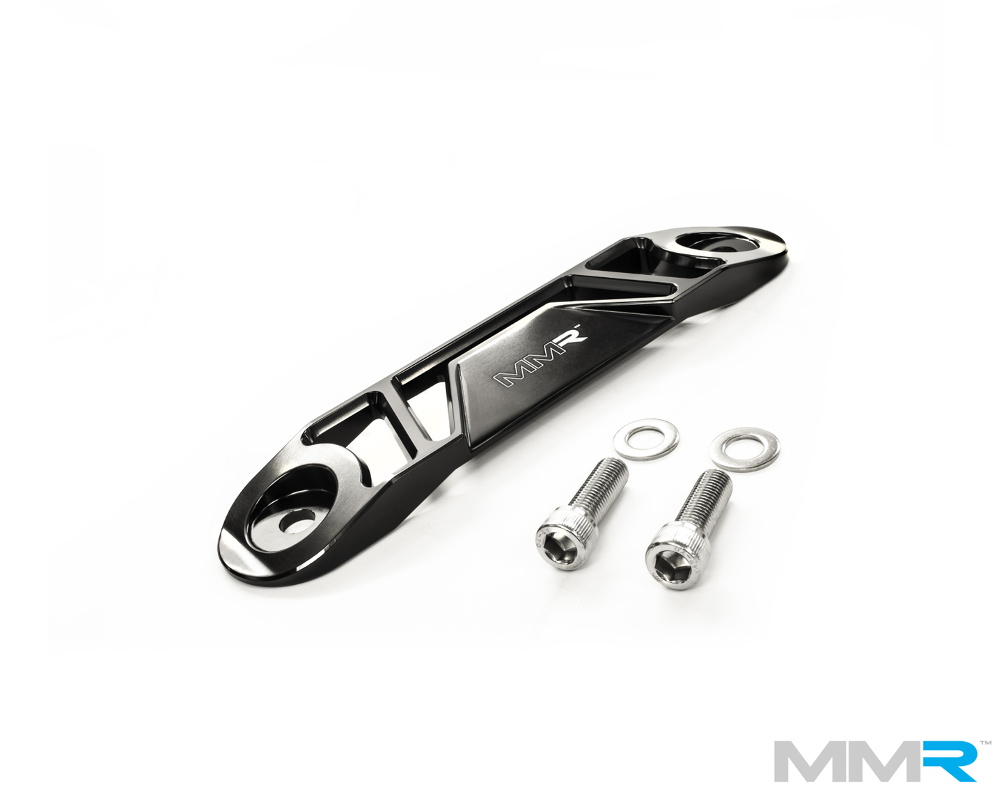 MMR Rear Underbody Chassis Brace (Tunnel Brace) for MINI F56/F55/F54 (2013+)  Billet T-6061 Aluminium, Gloss Black Anodised  Bolt-On Handling Upgrade, Improves Exhaust Clearance  Cooper, Cooper S, Cooper SD, JCW