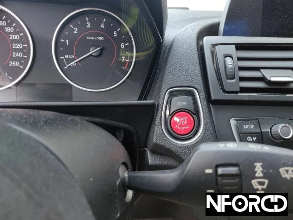 BMW F-Series Red Start Stop Button – Engine Start/Stop Ignition Switch Replacement Push-to-Start Cap Cover | Fits F20 F30 F34 F10 F48 F52 F15 F16 F25 F26 (1 3 5 Series, X1 X3 X4 X5 X6) OEM-Style Interior Upgrade UK Stock