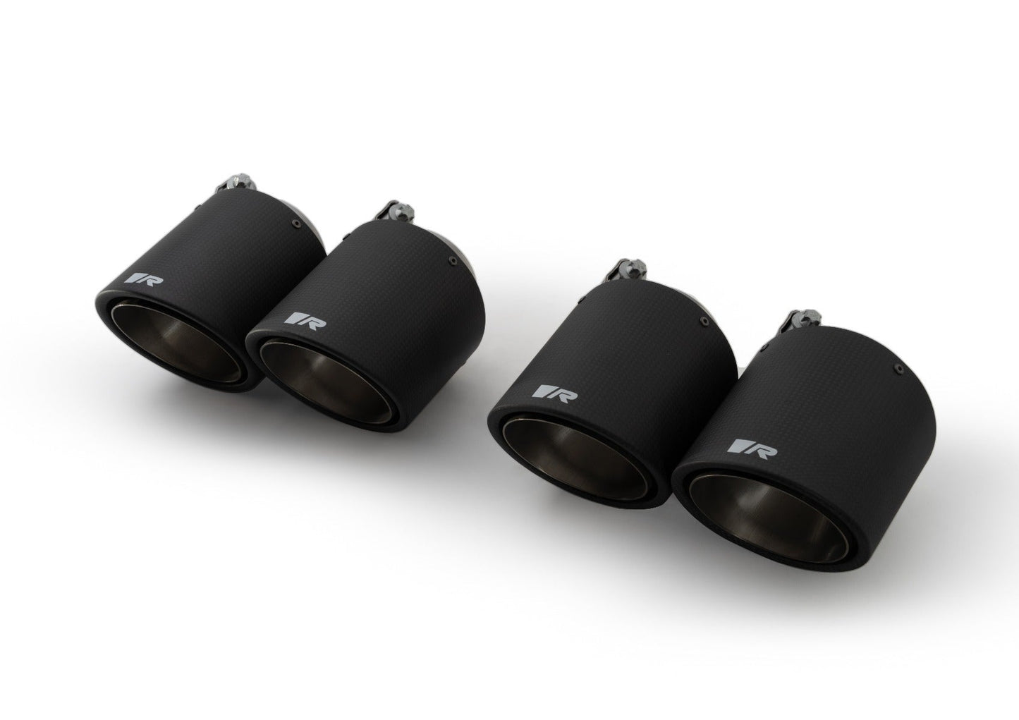 Remus 102mm Carbon Fibre Exhaust Tips (Set of 4) for Audi RS6 C8 Avant, RS7 C8 Sportback & BMW M5 F90 â€“ Titanium Internals â€“ 0446 70CSR
