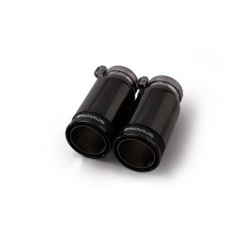 Remus 84mm Exhaust Tailpipe Tip Set (4pc) for BMW 2/3/4 Series  F44 M235i xDrive, G20/G21 M340i, G22 M440i xDrive  Adjustable Clamp-On  Stainless, Carbon, Black Chrome