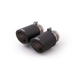 Remus 84mm Exhaust Tailpipe Tip Set (4pc) for BMW 2/3/4 Series  F44 M235i xDrive, G20/G21 M340i, G22 M440i xDrive  Adjustable Clamp-On  Stainless, Carbon, Black Chrome