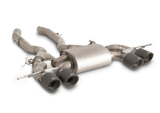 Remus Valved Sport Rear Exhaust / Back Box / Muffler / Rear Silencer for BMW M3 G80 & M4 G82 (2021+) - Stainless Axle-Back, OEM Valve Control, OPF/GPF Safe, ECE Approved - Fits M3/M3 Competition & M4/M4 Competition - Austrian Made (Tips Sold Separately)