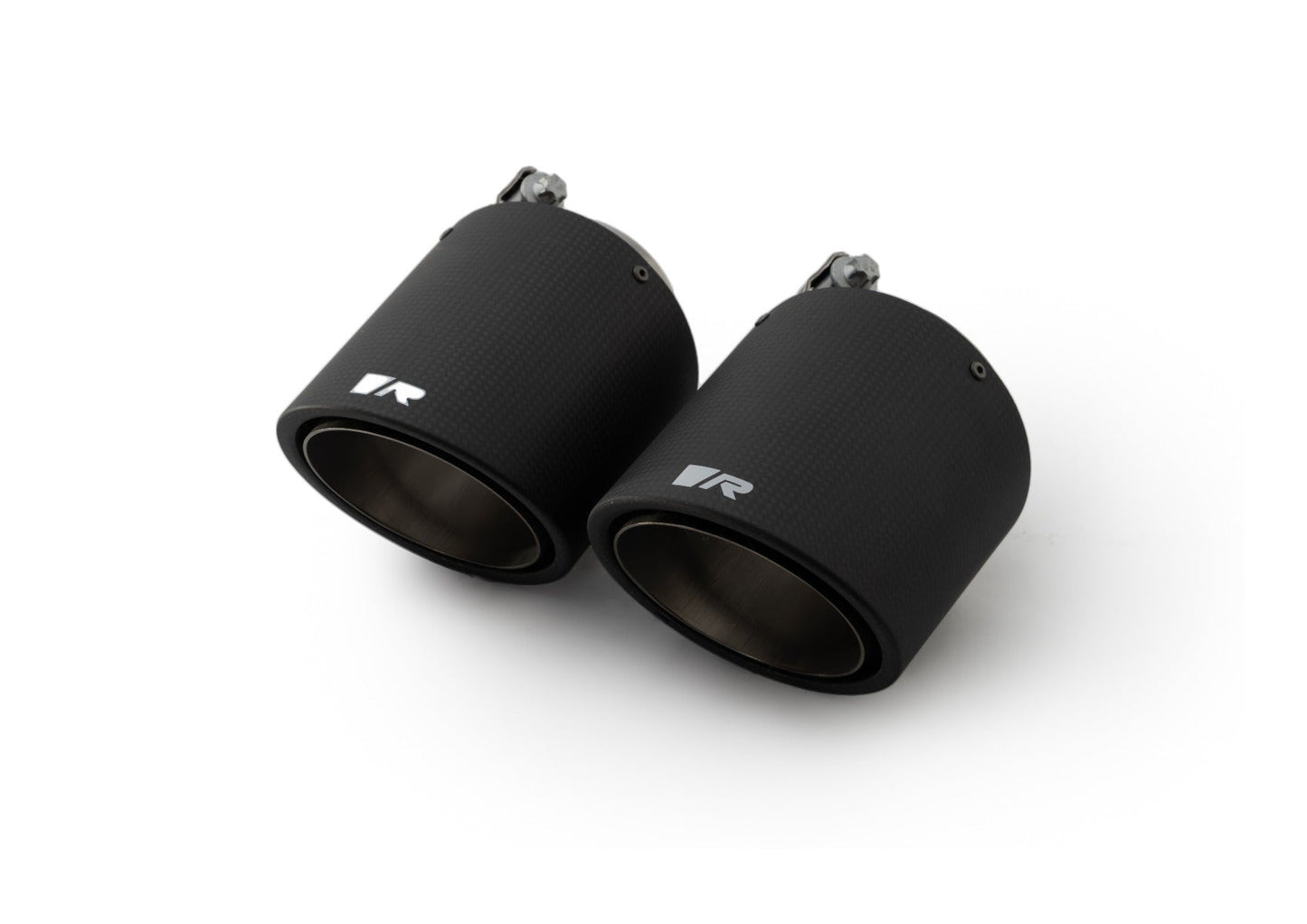 Genuine Remus Tailpipe Finishers (Pair) – Exhaust Tips / Tailpipe Trims / Muffler Ends for BMW M140i F20/F21 1 Series, Hyundai i30N & Toyota GR Yaris – 102mm or 115mm – Chrome, Black Chrome, Carbon with Titanium – New R Logo