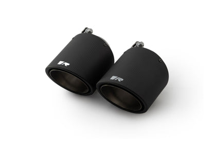 Genuine Remus Tailpipe Finishers (Pair) – Exhaust Tips / Tailpipe Trims / Muffler Ends for BMW M140i F20/F21 1 Series, Hyundai i30N & Toyota GR Yaris – 102mm or 115mm – Chrome, Black Chrome, Carbon with Titanium – New R Logo