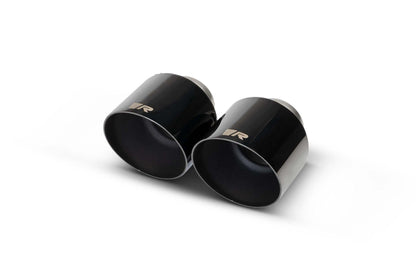 Genuine Remus Tailpipe Finishers (Pair) – Exhaust Tips / Tailpipe Trims / Muffler Ends for BMW M140i F20/F21 1 Series, Hyundai i30N & Toyota GR Yaris – 102mm or 115mm – Chrome, Black Chrome, Carbon with Titanium – New R Logo