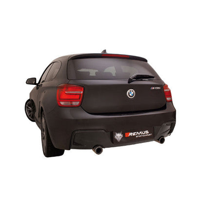 Remus Cat-Back & Rear Silencer for BMW 1 Series M135i F20 F21 (F2x) – OPF/GPF Compatible Sports Exhaust System, Stainless Performance Back Box/Backbox, Muffler with Black Chrome Tailpipes